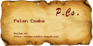 Palen Csaba névjegykártya